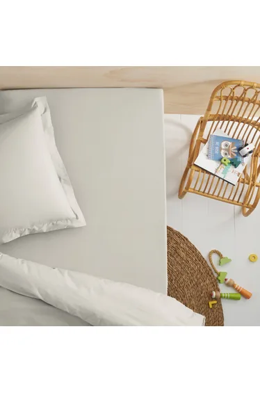 شرشف سرير أطفال قطن عضوي بحواف مطاطية