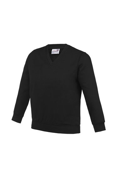 Awdis Childrens/Kids Academy V Neck Sweatshirt - Black