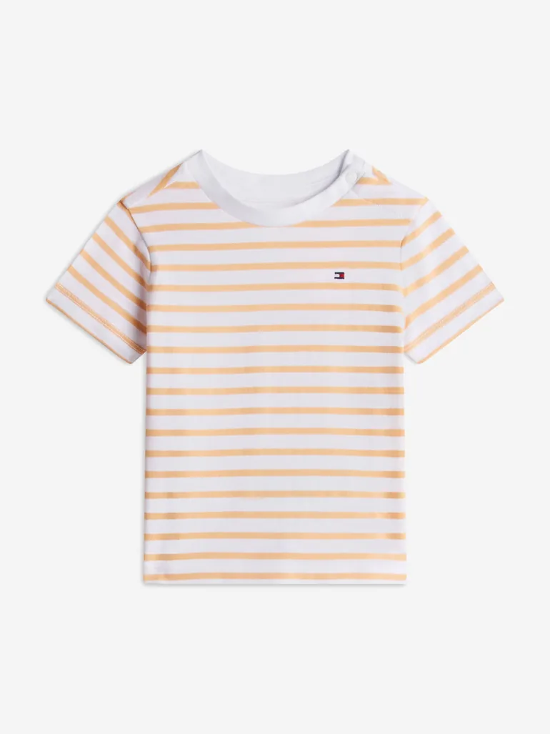 Tommy Hilfiger Baby Boys Essential Stripe T-Shirt and Shorts Set in Orange - 2