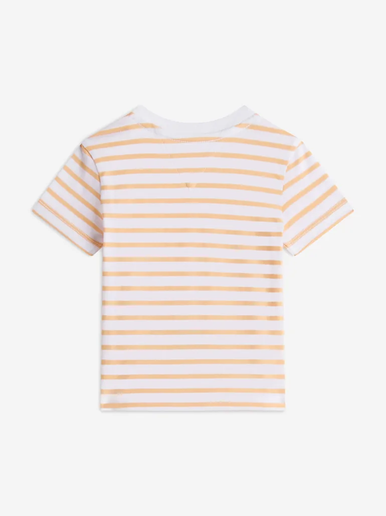 Tommy Hilfiger Baby Boys Essential Stripe T-Shirt and Shorts Set in Orange - 3