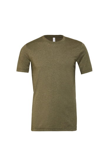 Bella + Canvas Adults Unisex Heather CVC T-Shirt - Heather Olive Green