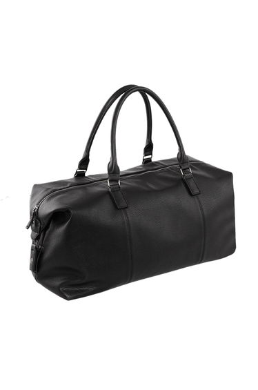 Quadra NuHude Faux Leather Weekender Holdall Bag (Pack of 2) - Black