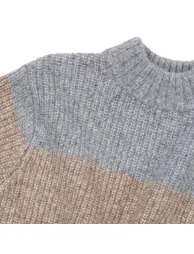 Striped Chunky Knit Jumper/Sweater with High Neck - 3