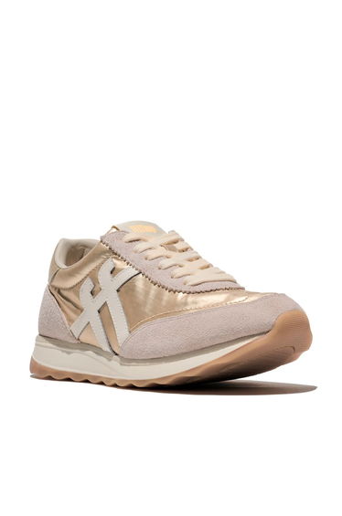 Retro-Q Ff Metallic-Fabric/Suede Sneakers Platinum