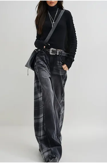 Dionizy Deconstruct Grid Jeans