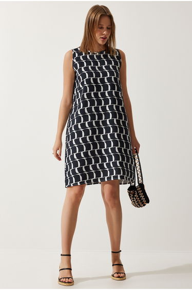 Happiness İStanbul Black A-Line Mini Shift Dress