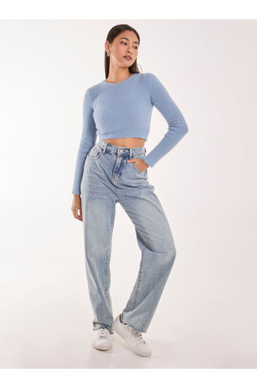 Cropped Knit Rib Top