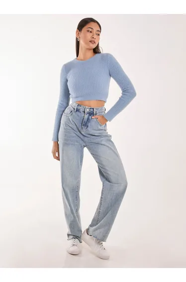 Cropped Knit Rib Top