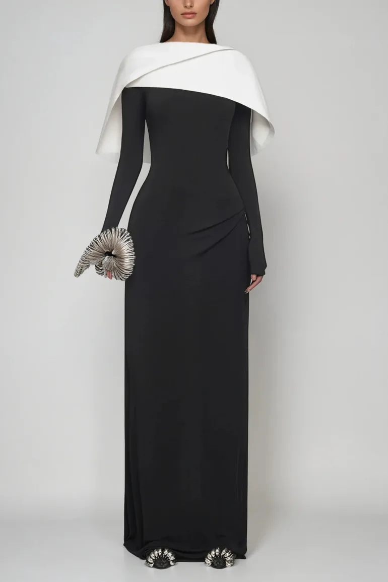 Cabdulqaadir Shawl Ruch Bodycon Maxi Dress In Black Innovare Denim :  Premium Dresses : VogaCloset Bahrain