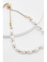 Pearl And Gold Toggle Bracelet - gold - 1