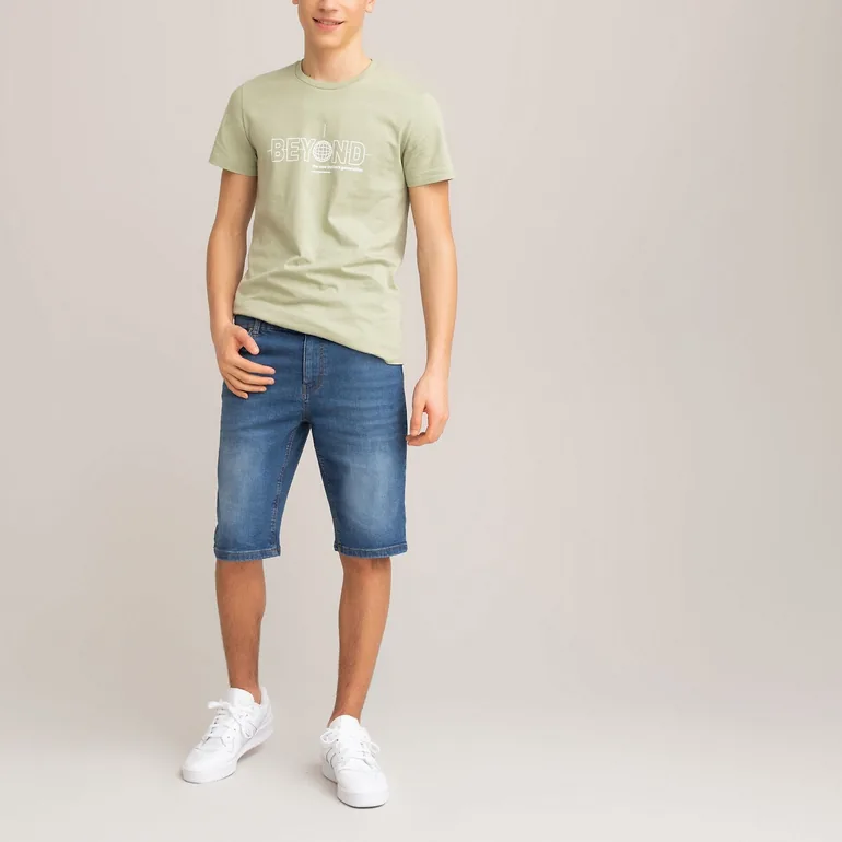 Denim Bermuda Shorts - 1