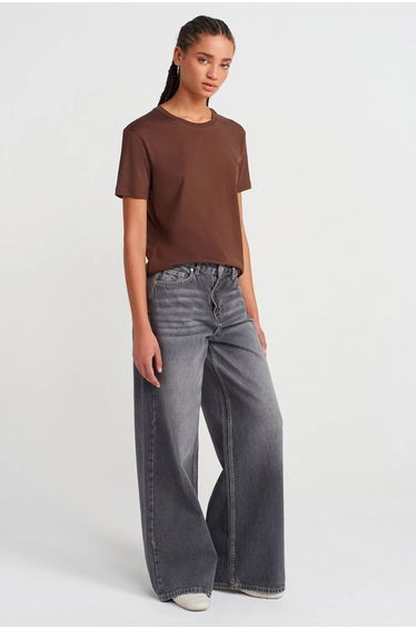 DILVIN Women's Cotton Modal Crew Neck T-Shirt