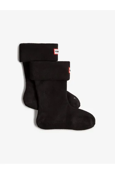 Hunter Kids Fleece Boot Socks in Black