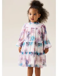 Alessia Floral Print Mesh Dress - 3