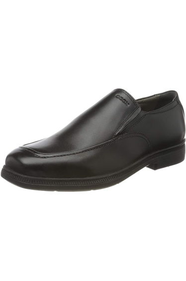 Geox Boys Federico Leather School Shoes - Black