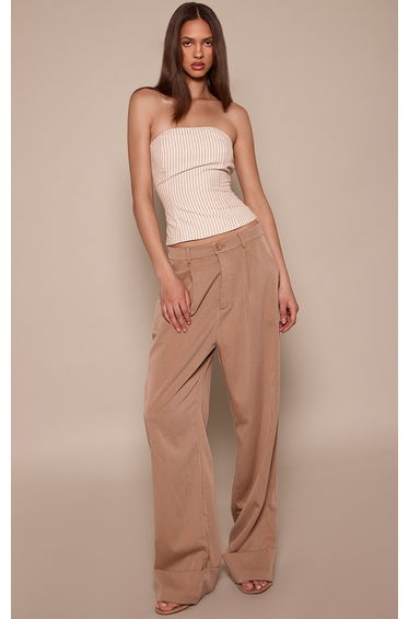Stone Stripe Woven Bandeau Top