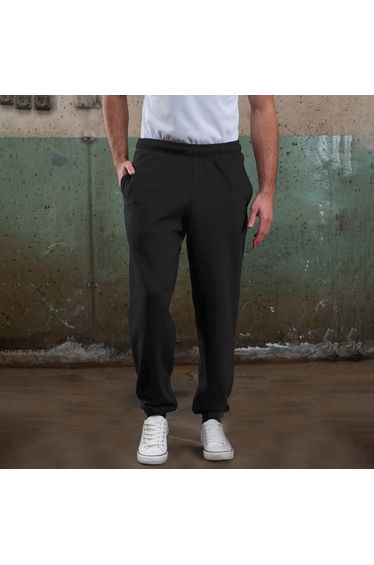 Awdis College Cuffed Sweatpants / Jogging Bottoms - Deep Black
