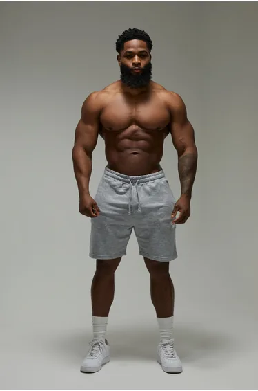 Training Dept 7inch Loose Fit Loopback Short - grey marl