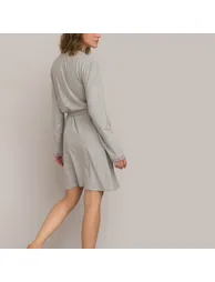 Cotton Long Sleeve Bathrobe - 1