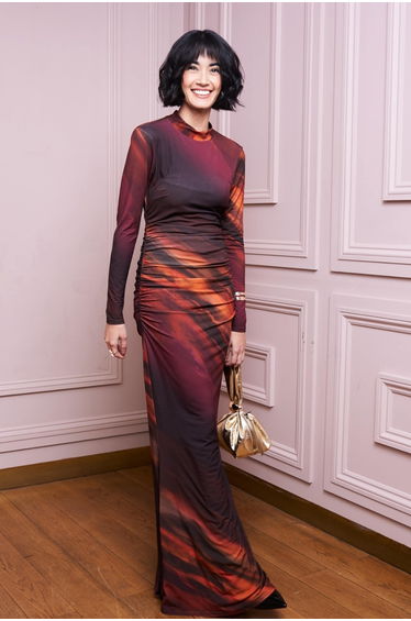 TFNC Janki Print Maxi Dress
