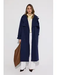 DOUBLE-BREASTED MAXI TRENCH COAT