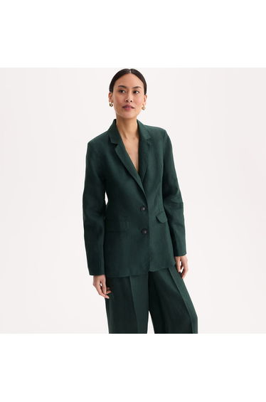 Linen Straight Fit Blazer