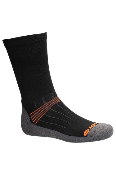 Hi-Tec Unisex Adult Altitude Trek Merino Wool Socks (Pack of 3) - Black/Orange
