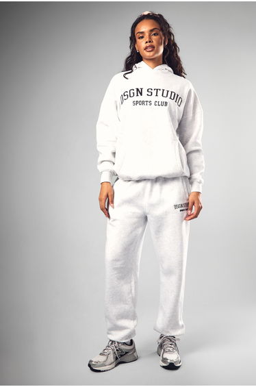 DSGN Studio Applique Oversized Jogger - ash grey