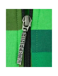 Minecraft Childrens/Boys Creeper Character Hoodie - Pixel Green - 3