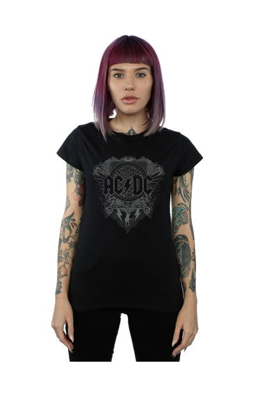 AC/DC Womens/Ladies Black Ice Cotton T-Shirt - Black
