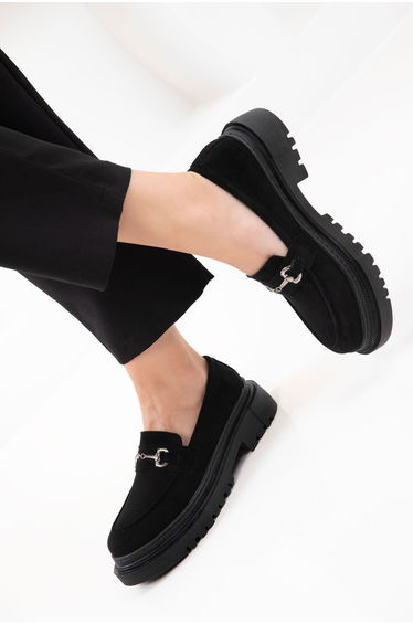 Black Suede Women's Casual Shoes
