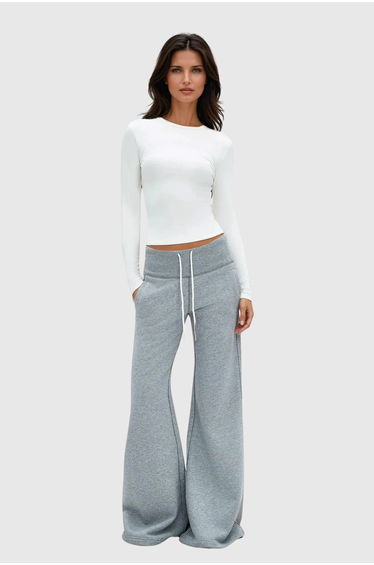 Delicia Straight Pants In Grey