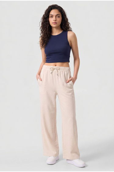 TOMMY Mid Waist Palazzo Pants with Drawstring