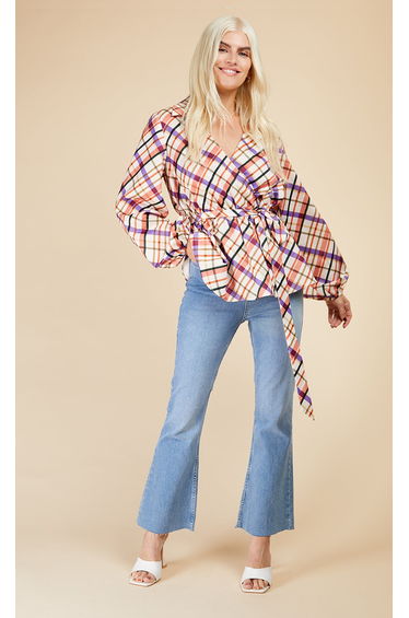 Check Wrap Top