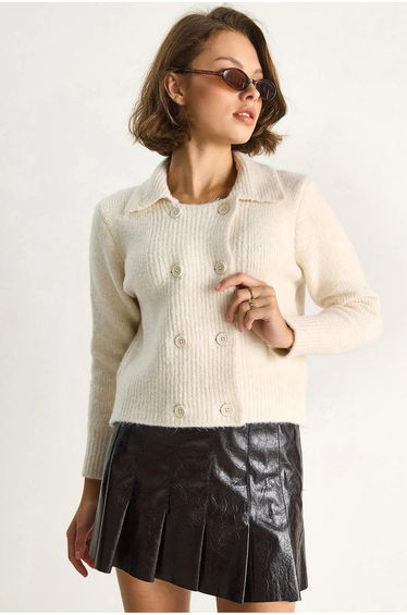 LUCCI Ribbed Knitwear Cardigan