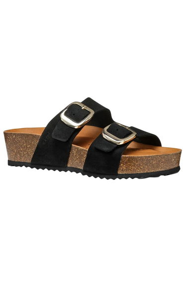 Geox Womens/Ladies D Brionia H Leather Sandals - Black