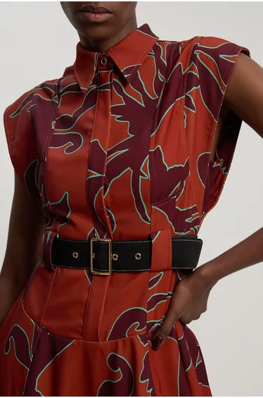 Western Printed Twill Woven Mini Dress