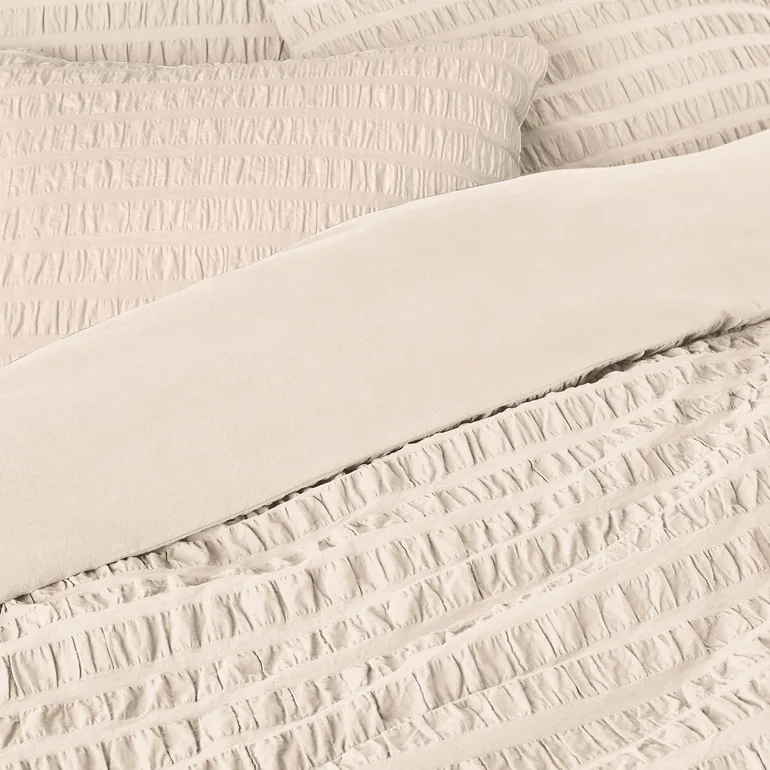 Seersucker 100% Cotton 144 Thread Count Bolster Pillowcase - 2