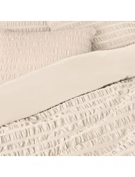 Seersucker 100% Cotton 144 Thread Count Bolster Pillowcase - 2