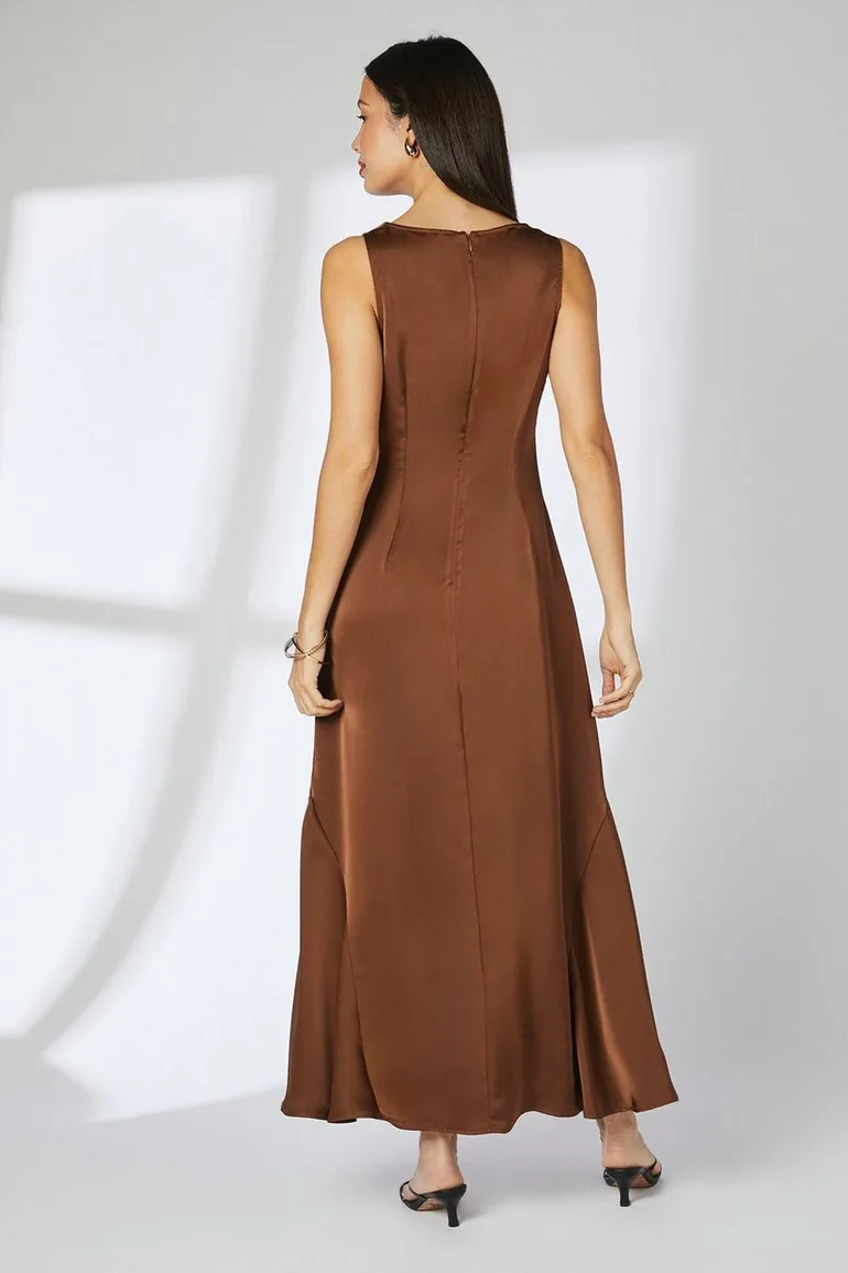 Brown Occasion Satin Cowl Neck Midi Dress Principles by Debenhams : Evening  Dresses : VogaCloset Oman