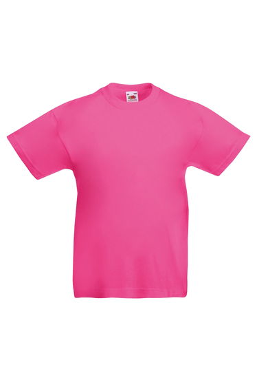 Fruit Of The Loom Childrens/Teens Original Short Sleeve T-Shirt - Fuchsia