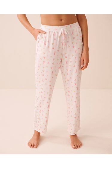 Lobster Floral Print Super Soft Pajama Pants