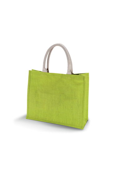 Kimood Womens/Ladies Jute Beach Bag - Lime
