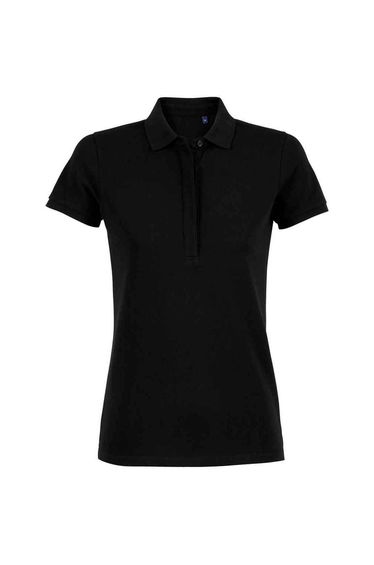 NEOBLU Womens/Ladies Owen Piqué Polo Shirt - Deep Black product thumbnail 2