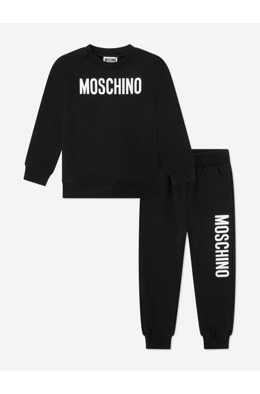 Kids Logo Tracksuit in Black