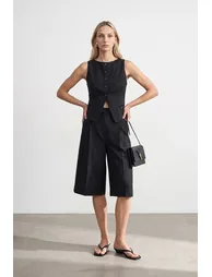 DILVIN Fitted Crop Waistcoat