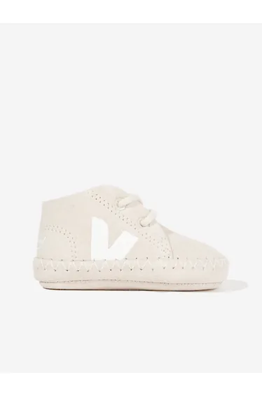 Veja Baby Veja x Bonpoint Suede Booties in Beige