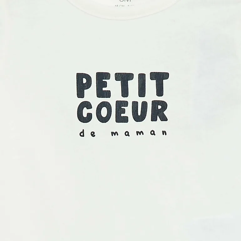 Printed long-sleeved T-shirt WHITE - 1