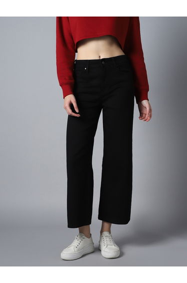 High Rise Regular Fit Jeans with Pockets