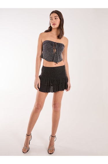 Glitter Key Hole Crop Top